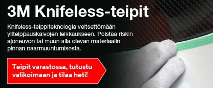 Knifeless veitsetön asennus