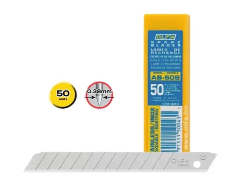 YLEISVEITSEN TERÄ AB-50S RUOSTUMATON OLFA 6 X 50 KPL